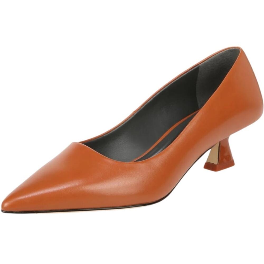 Franco Sarto Womens Diva Pumps Size 7 M EU 37 Terracotta Tan Leather Heels NIB